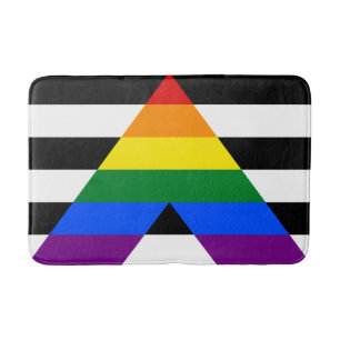 Tapis De Bain LGBT drapeau droit salle de bain Mat