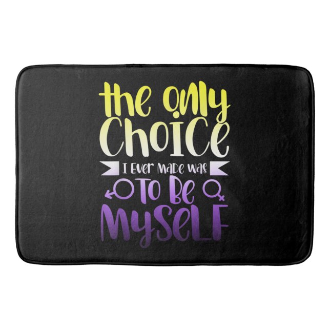 Tapis De Bain LGBTQ Queer Nonbinary  Androgynous Non Binary (Devant)