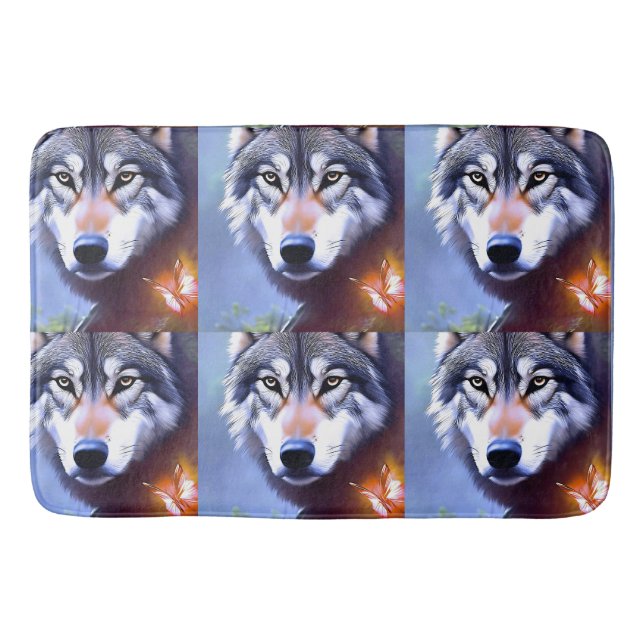 Tapis De Bain L'Huile De Loup Peint L'Essence De La Beauté, (Devant)