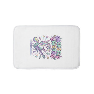 Tapis De Bain Licorne Rockstar Licorne Charmant Vêtements Graphi