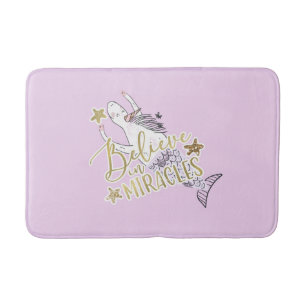 Tapis De Bain Licorne Sirène Moderne Tendance Croire aux Miracle