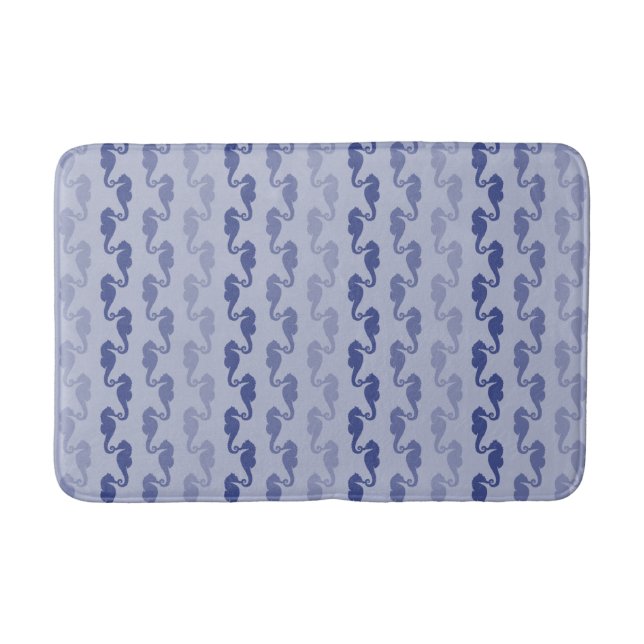 Tapis De Bain Light Indigo Seahorse Liens Mat (Devant)
