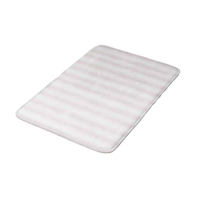 Tapis De Bain Light Pink White Stripes (Angle)
