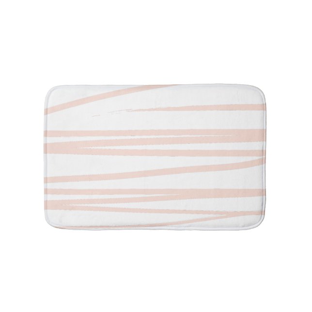 Tapis De Bain Lignes rose vif modernes Art Abstrait (Devant)