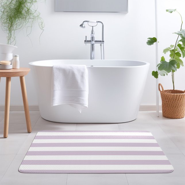 Tapis De Bain Lilac Grandes violettes et blanches | Couleurs mod (Créateur téléchargé)