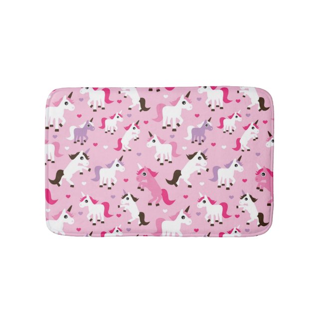 Tapis De Bain l'illustration de licorne badine l'arrière - plan (Devant)