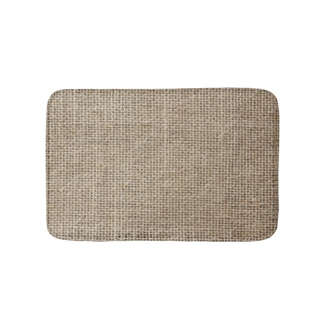 Tapis De Bain Linge brut : Tissu texturé naturel. (Devant)
