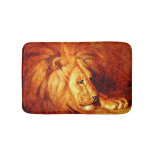 Tapis De Bain Lion au repos (par Abbott Handerson Thayer)