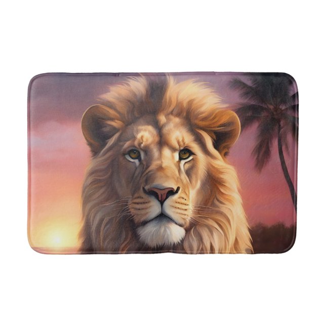Tapis De Bain Lion sur la plage (Devant)