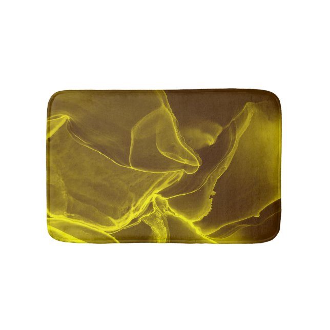 Tapis De Bain Liquide d'encre glamour : feuille de marbre. (Devant)