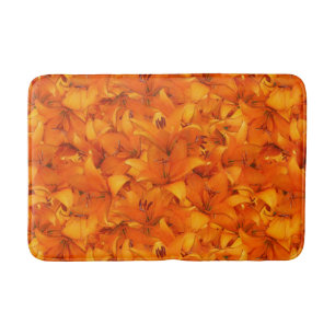 Tapis De Bain Lis oranges de jardin de photo de fleur