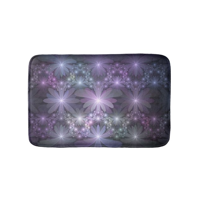 Tapis De Bain Lit de fleurs Art Fractal Abstrait tendance brilla (Devant)