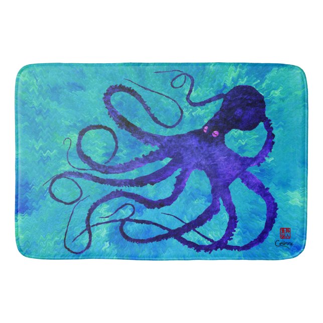 Tapis De Bain L'Octopus de Sybille - Grosse Mat Bain (Devant)