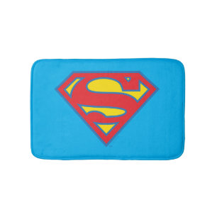 Tapis De Bain Logo classique Supergirl avec fond bleu