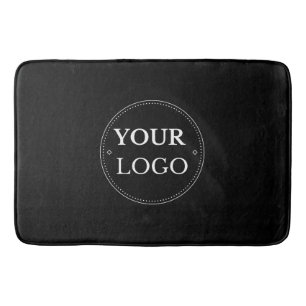 Tapis De Bain Logo d'affaires moderne noir promotionnel