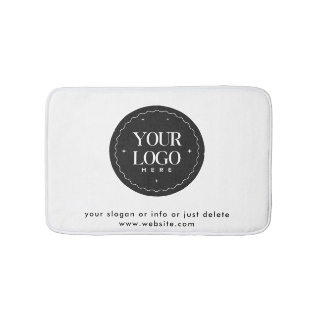 Tapis De Bain Logo d'entreprise personnalisé | Cadeau d'affaires (Devant)