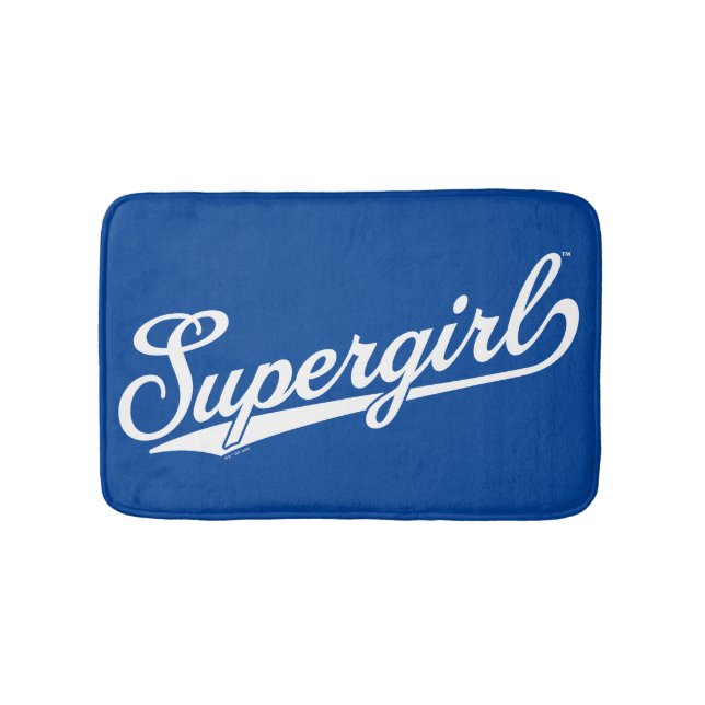 Tapis De Bain Logo du nom étoilé Supergirl Baseball (Devant)