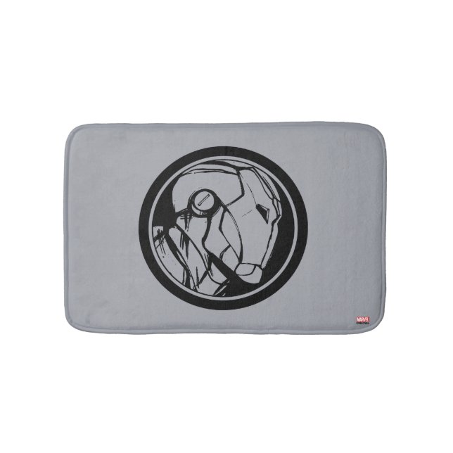 Tapis De Bain Logo du profil d'Iron Man (Devant)