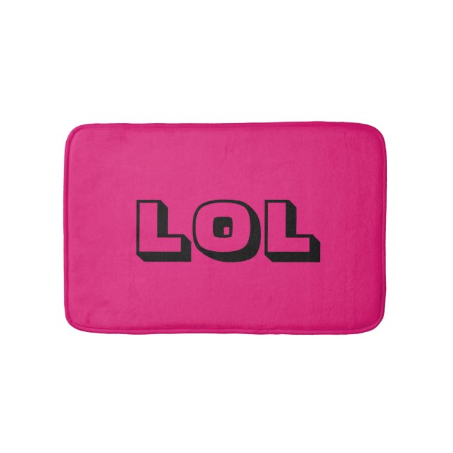 Tapis De Bain "LOL" Rire haut mignon et drôle Mat de bain (Devant)