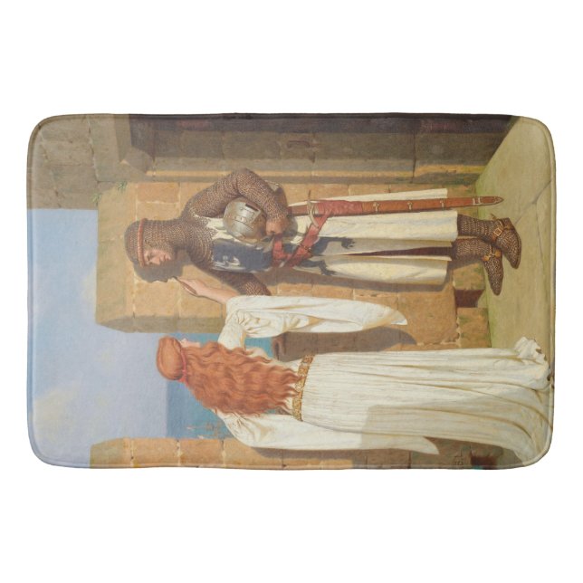 Tapis De Bain L'ombre du chevalier (par Edmund Blair Leighton) (Devant)