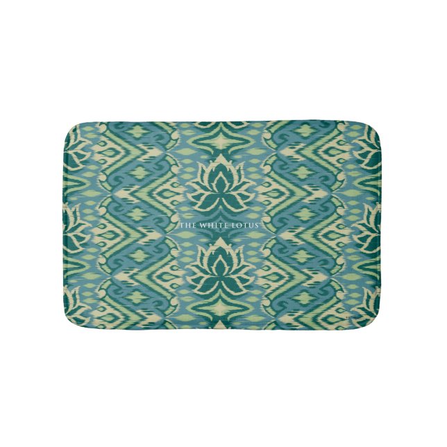 Tapis De Bain Lotus Ikat Motif - Le Lotus Blanc (Devant)