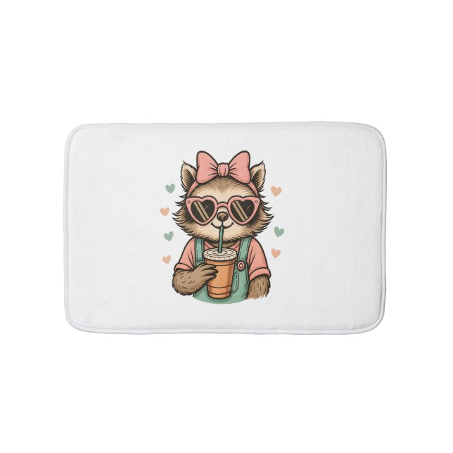 Tapis De Bain Louveur de café Sloth Girl (Devant)