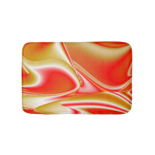Tapis De Bain Love and Gold Abstrait 3D Rainbowart