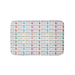 Tapis De Bain LOVE est LOVE égalité citation dans les couleurs a