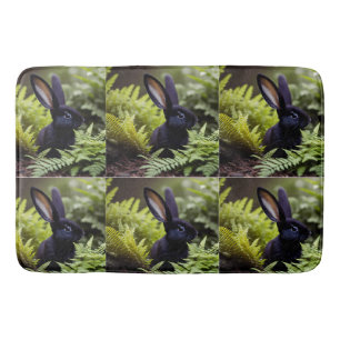 Tapis De Bain Lucifer le lapin noir : un ensemble sombre de méfa