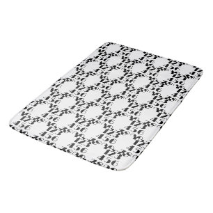 Tapis De Bain Lumière Élégante Noir et Blanc : 0 à 9