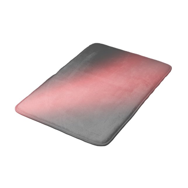 Tapis De Bain Lumière Lune Ombre Gris Argent Et Pêche (Angle)