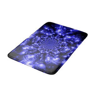 Tapis De Bain Lumières Bleues Étincelantes