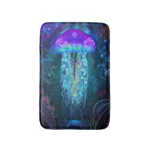Tapis de bain luminescent de méduses
