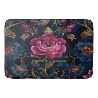 Tapis De Bain Luxury Floral Vintage Royal