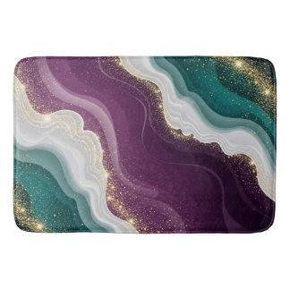 Tapis De Bain Luxury Gold Glitter Marble Pattern