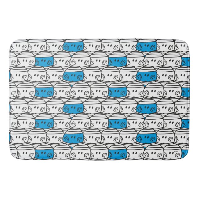 Tapis De Bain M. Bump | Motif bleu (Devant)