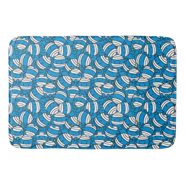 Tapis De Bain M. Bump | Motif de confusion bleu (Devant)
