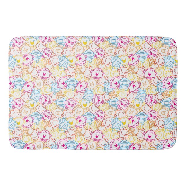 Tapis De Bain M. Men & Little Miss | Motif couleur néon (Devant)