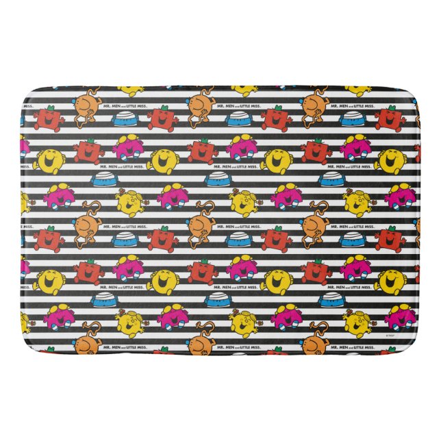 Tapis De Bain M. Men & Little Miss | Motif de bandes (Devant)