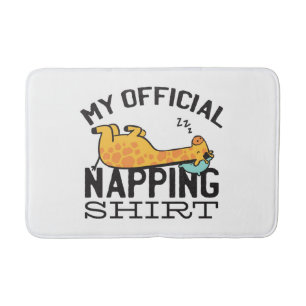 Tapis De Bain Ma chemise de sieste officielle - Giraffe endormie