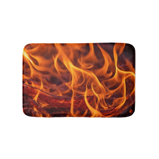 Tapis De Bain macro Flamme d'incendie (Devant)