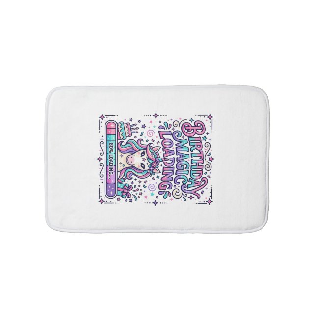 Tapis De Bain Magie d'anniversaire de licorne Chargement Marketp (Devant)