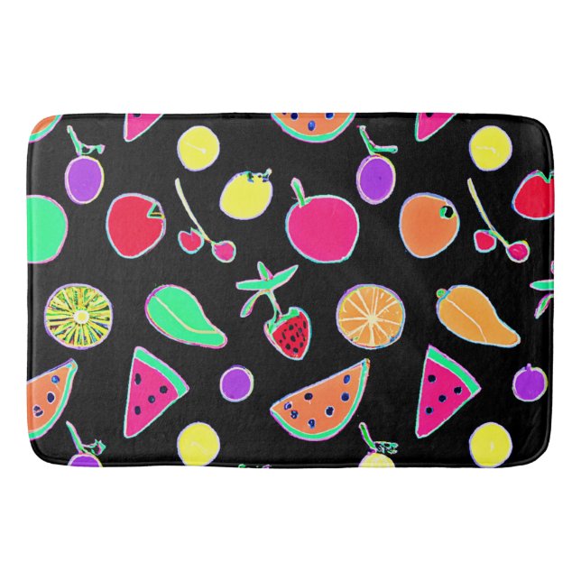 Tapis De Bain Magie de néon tropique radiant (Devant)