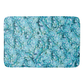 Tapis De Bain Magnifiques fleurs d'hortensia turquoise