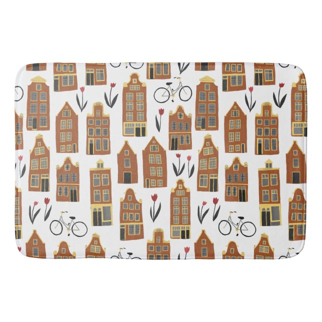 Tapis De Bain Maisons hollandaises - Maison de canal d'Amsterdam (Devant)