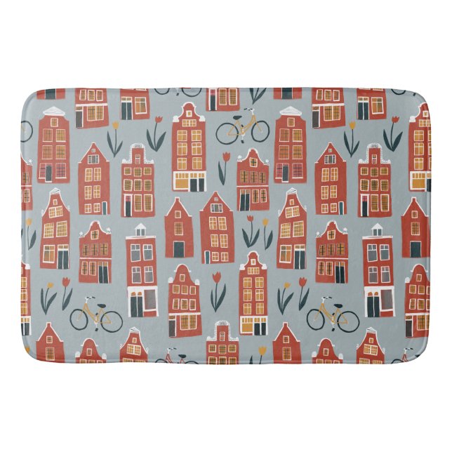 Tapis De Bain Maisons hollandaises - Maison de canal d'Amsterdam (Devant)