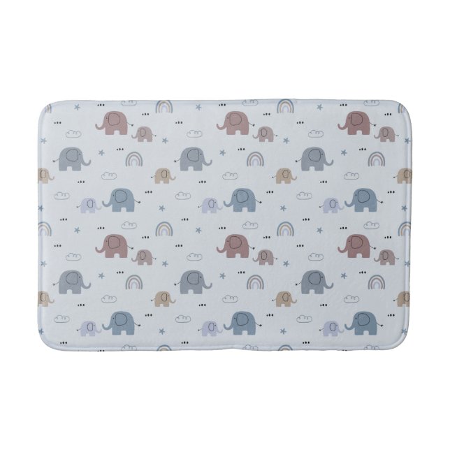 Tapis De Bain Maman & Baby Elephant Motif Bath Mat (Devant)