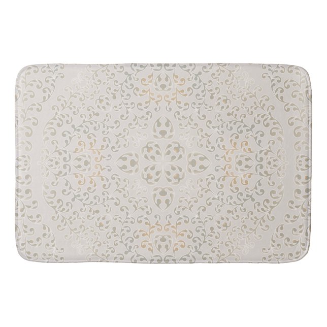 Tapis De Bain Mandala Baroque Ornement Motif Design (Devant)