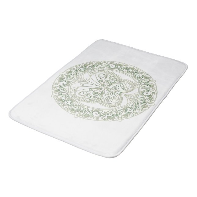 Tapis De Bain Mandala papillon - Mat de bain (Angle)