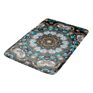 Tapis De Bain Mandala qui ressemble à un cratère aux couleurs vi